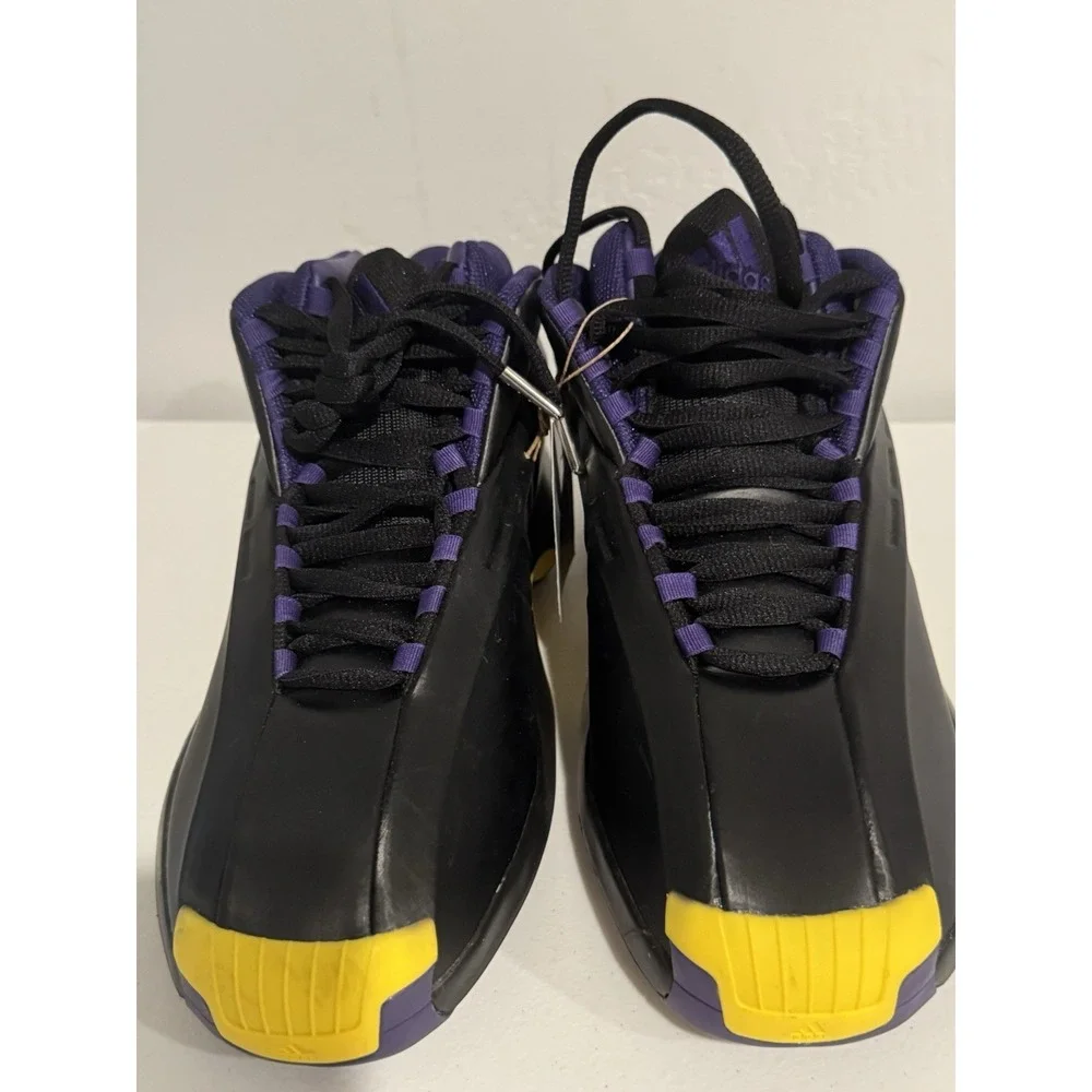 Adidas Crazy 1 Kobe Bryant Black Yellow Basketball Shoes FZ6208 Mens 10.5